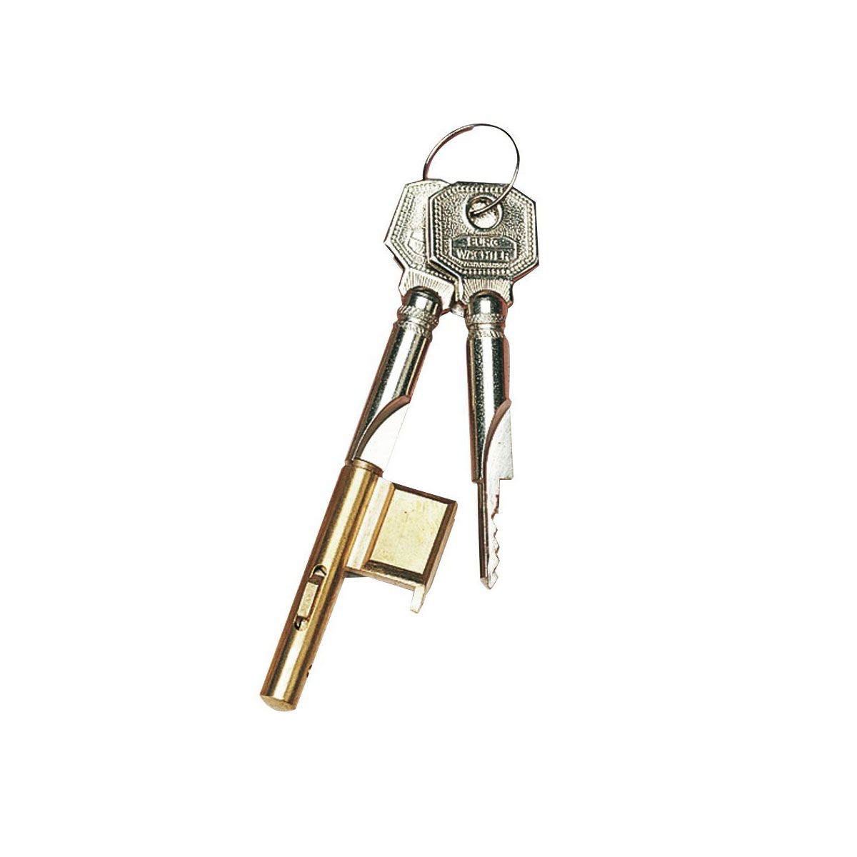 Burg Wächter Schlüssellochsperrer E 700 Messing 2 Schlüssel