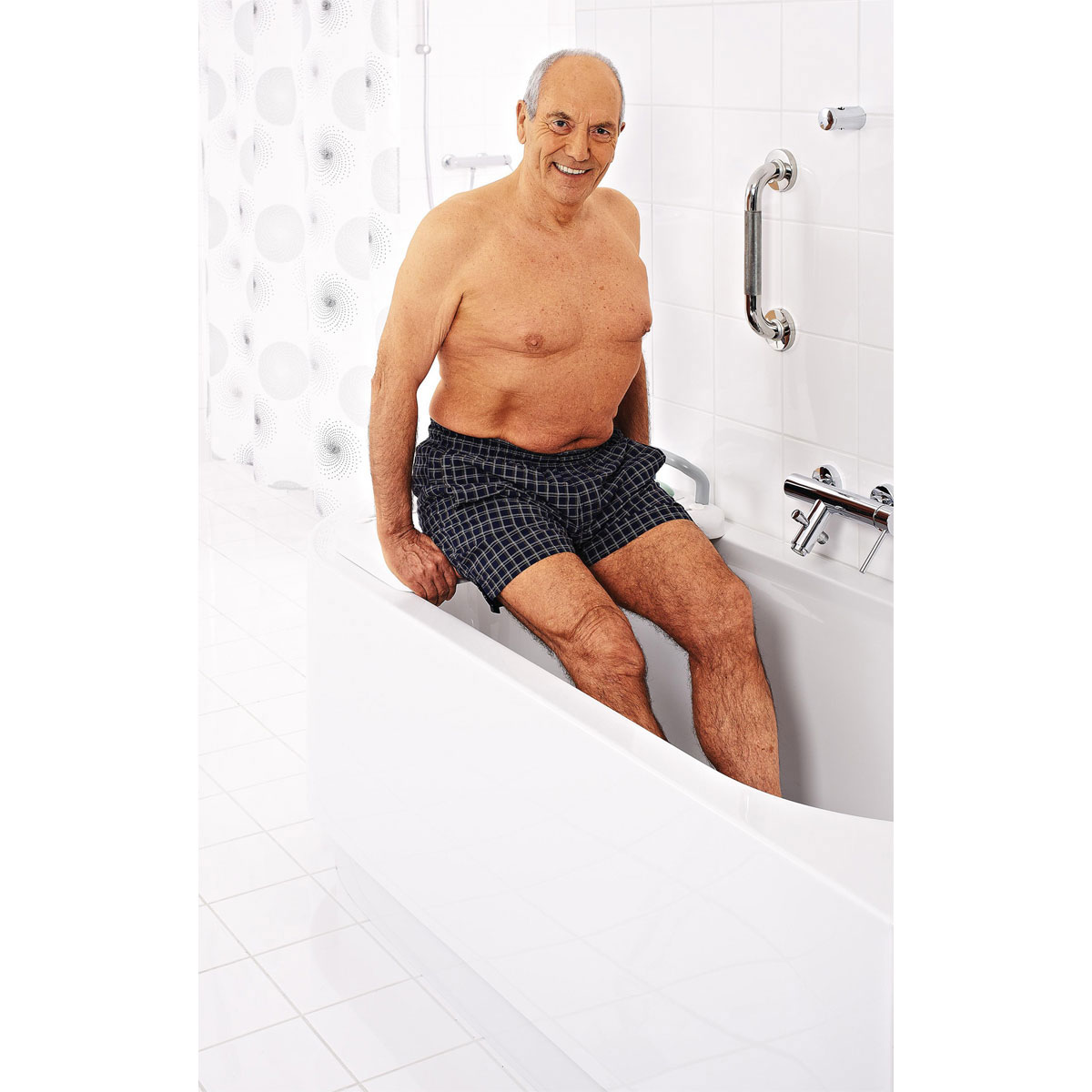 Ridder  Badewannen-Brett mit Haltegriff weiß Bild 4