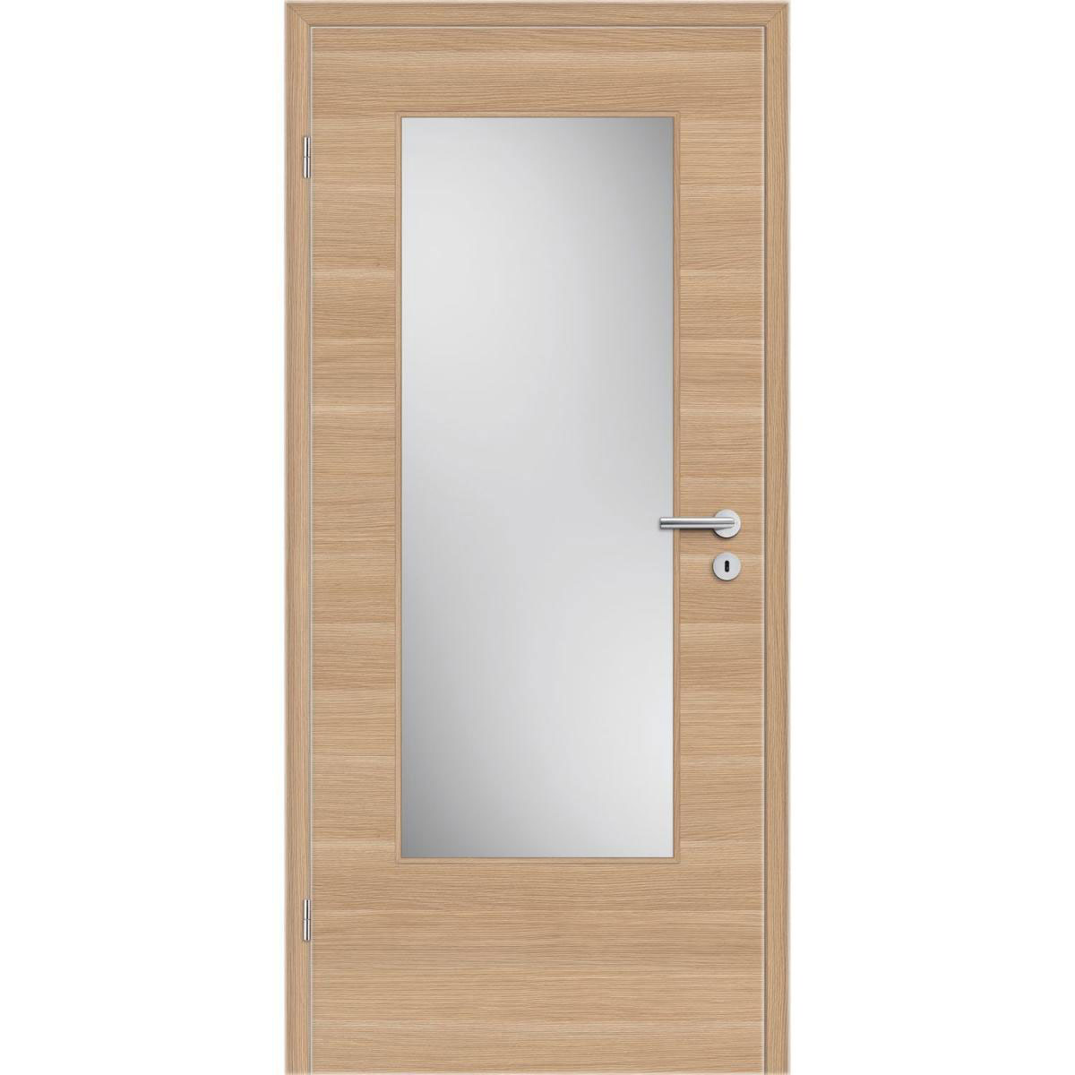 Borne Zimmertür CPL Sonneneiche quer mit Lichtausschnitt 98,5 x 198,5 cm DIN links