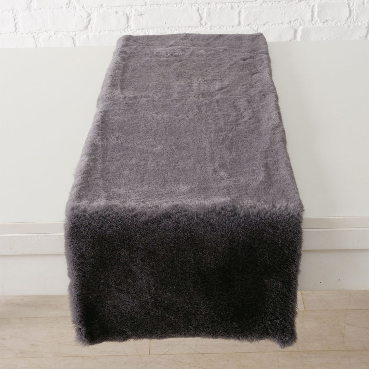 Tischläufer Liz Rechteck 140x34x2 grau Bild 1