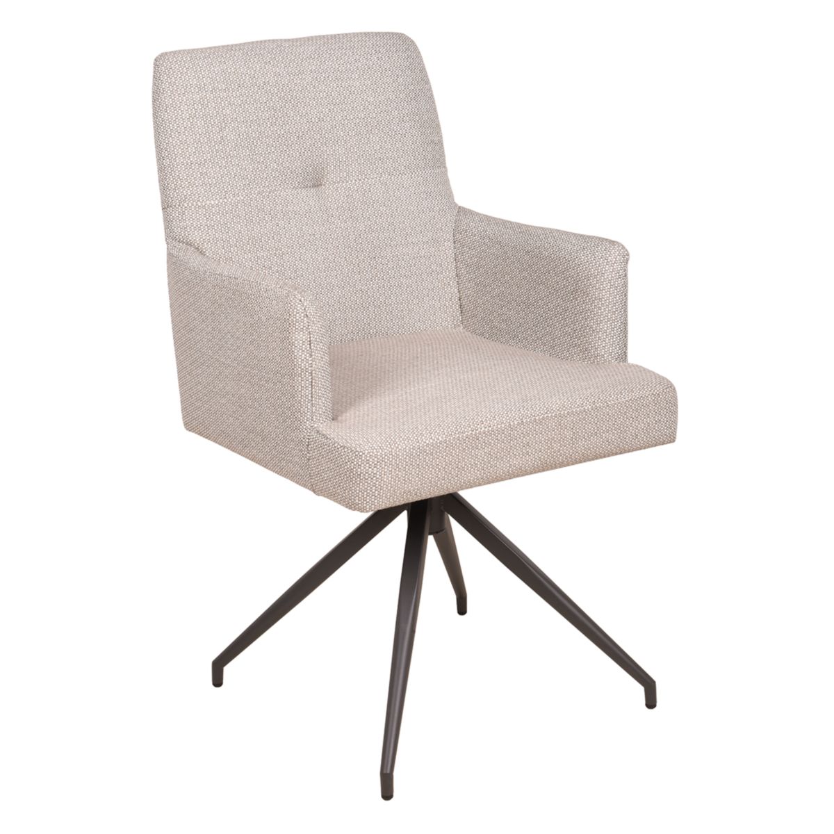 Garden Pleasure Drehstuhl ZEVIO, hellgrau, 2er Set Rostfreier Stahl, pulverbesch. Bild 6