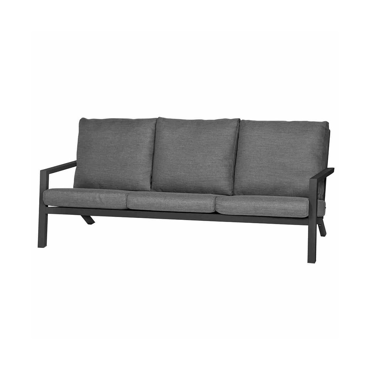 Siena Garden Lounge 3er-Sofa Belia 210 x 81 x 91 cm matt anthrazit/grau Bild 1