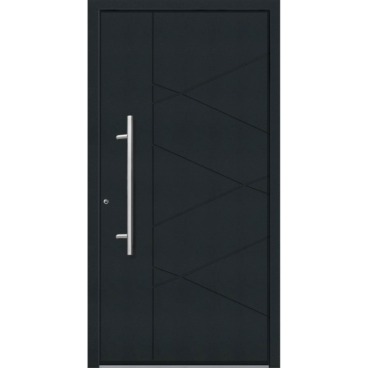 Aluminium Sicherheits-Haustür Foggia Superior 60 mm anthrazit 100 x 210 cm Anschlag links inkl Griffset