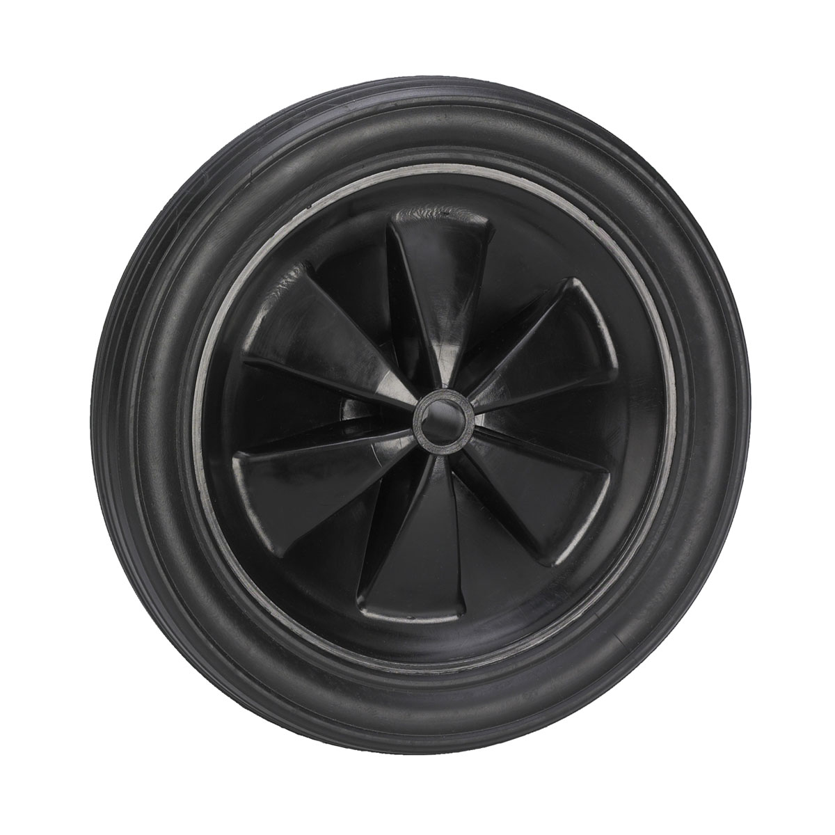 Dörner + Helmer Ersatzrad mit Kunststofffelge Gleitlager und Rillenprofil 185 x 30 mm schwarz