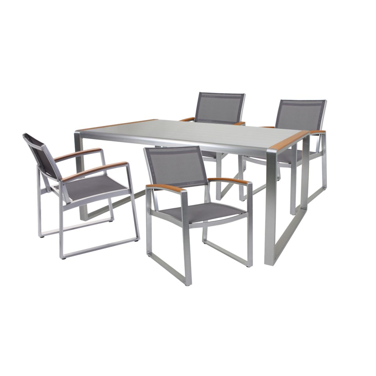 Garden Pleasure Tischgruppe AVA 5-tlg. Aluminium, Nonwood, Kunststoffgewebe Bild 2