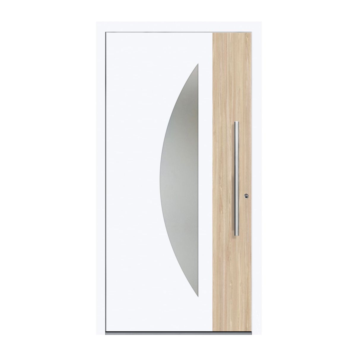 Schüco Aluminium Haustür 109 Modena Excellent 1100 x 2100 mm RAL9016 DR