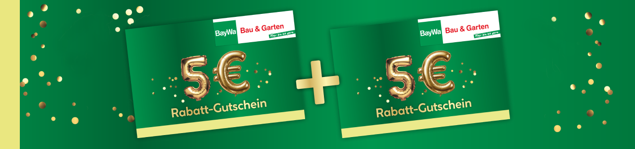 5+5 € Rabatt-Gutschein sichern, Jubiläum