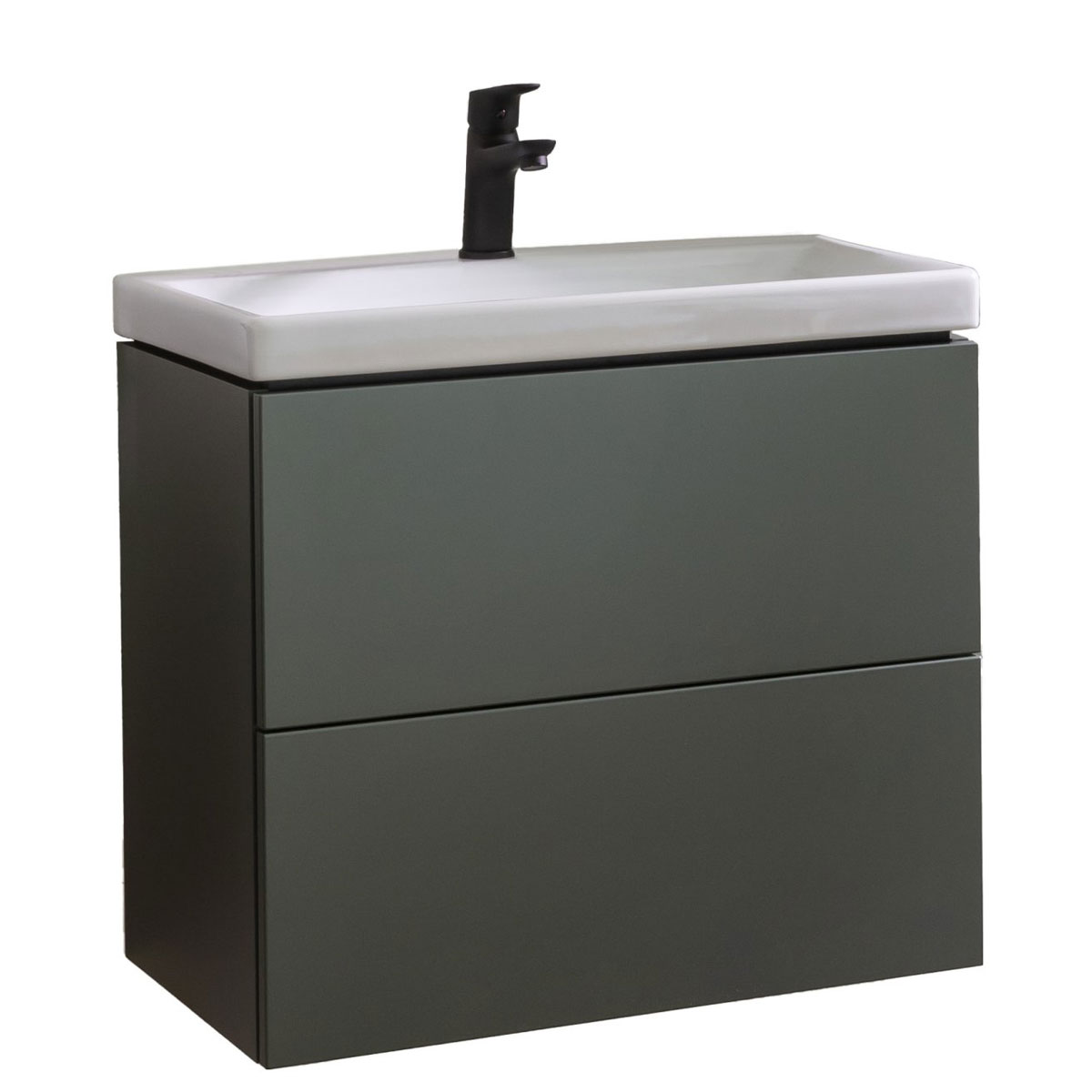 BADMOBIL Keramikwaschtisch CRAFT 64 x 5 x 37 cm ohne Überlauf weiß