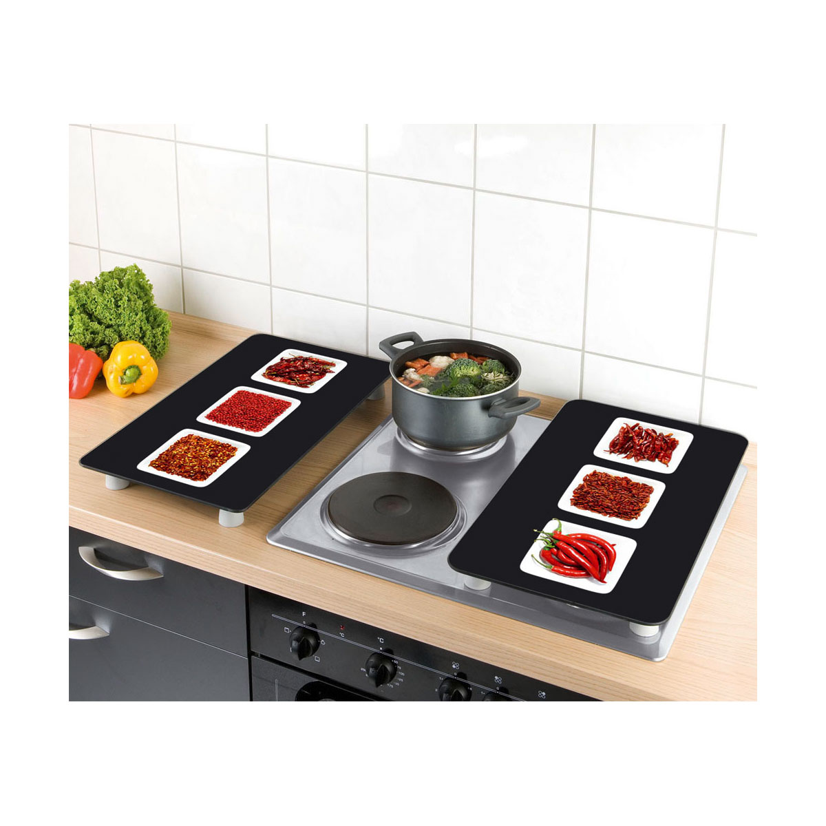 Wenko Herdabdeckplatte Chili 2er Set Bild 8