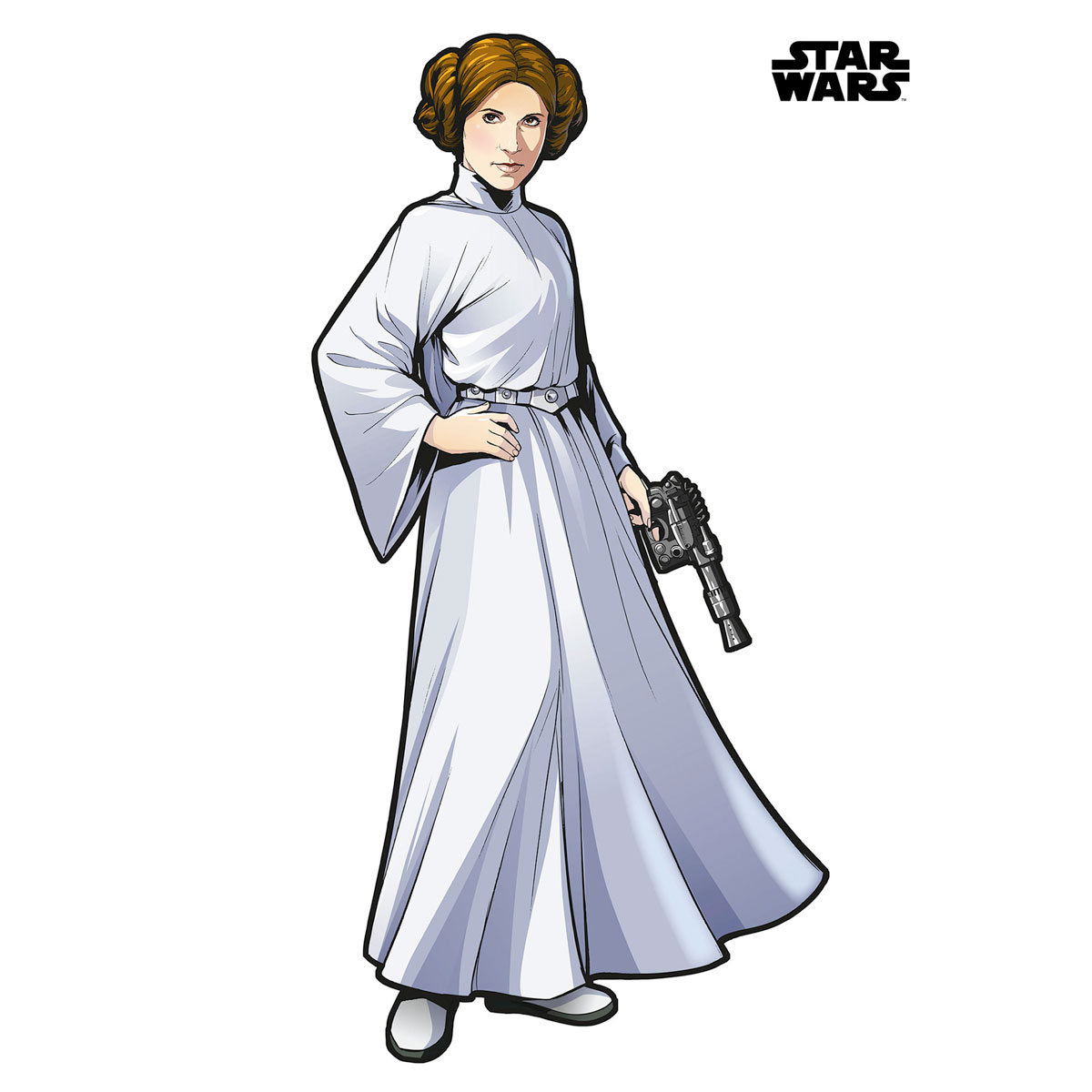 Komar  Selbstklebende Vlies Wandtattoo Star Wars XXL Princess Leia 127x170 cm Bild 2