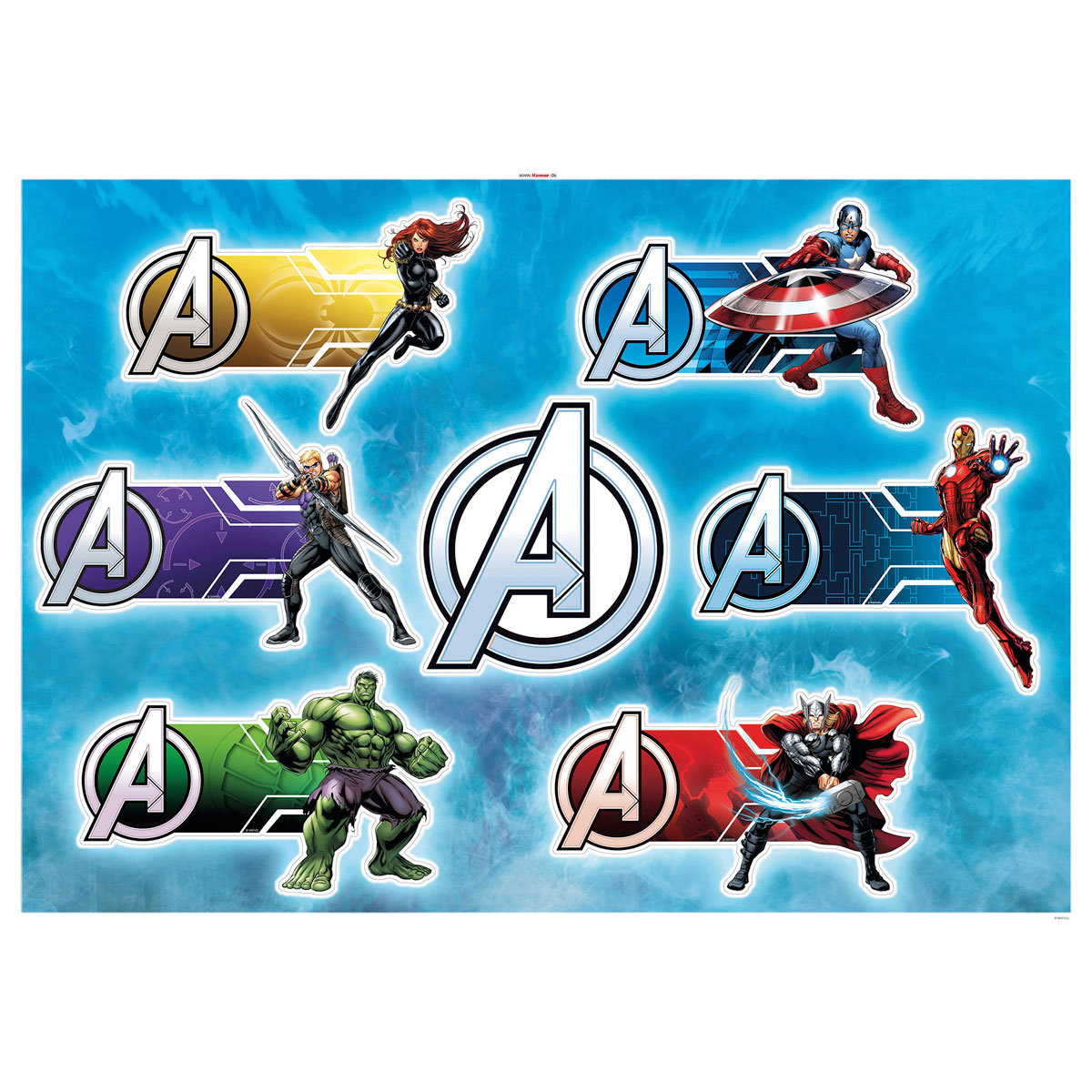 Komar  Wandtattoo Avengers Plates 100x70 cm Bild 2