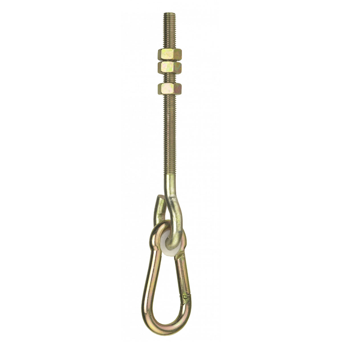 Metrax Schaukelhaken Karabinerhaken silber M12 x 140 Bild 1