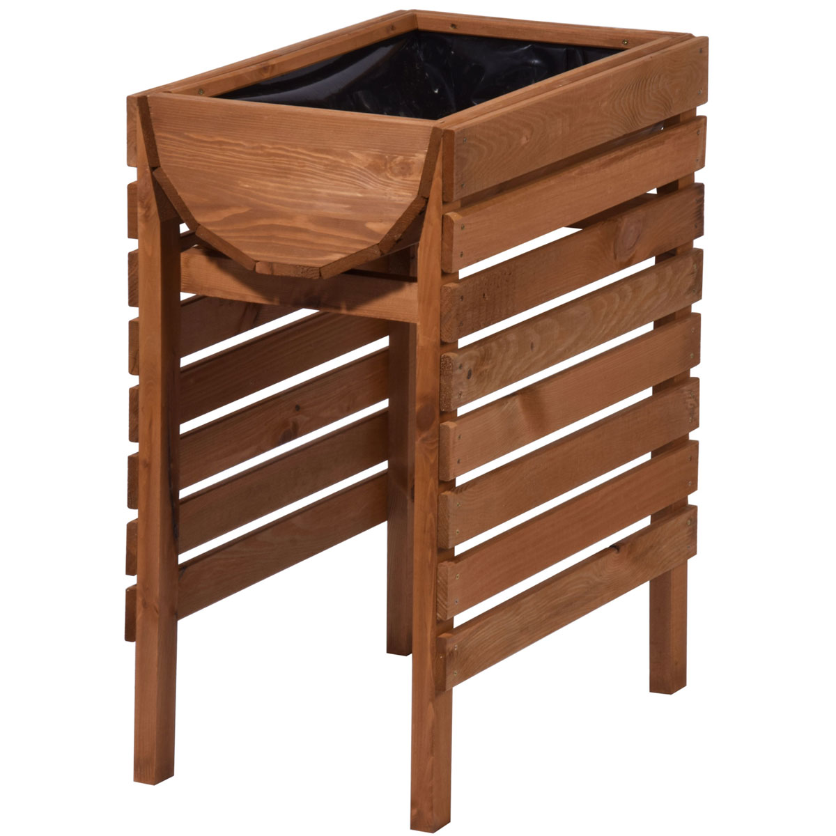 dobar Hochbeet 70 x 45 x 71 cm braun Bild 4