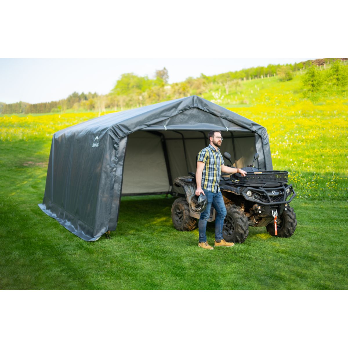 ShelterLogic Zeltgarage Gerätehaus 18,13 m² 490x370x260 cm Bild 8