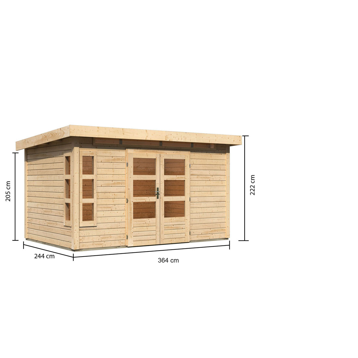 Karibu  Blockbohlenhaus Kastorf 7 naturbelassen Bild 2