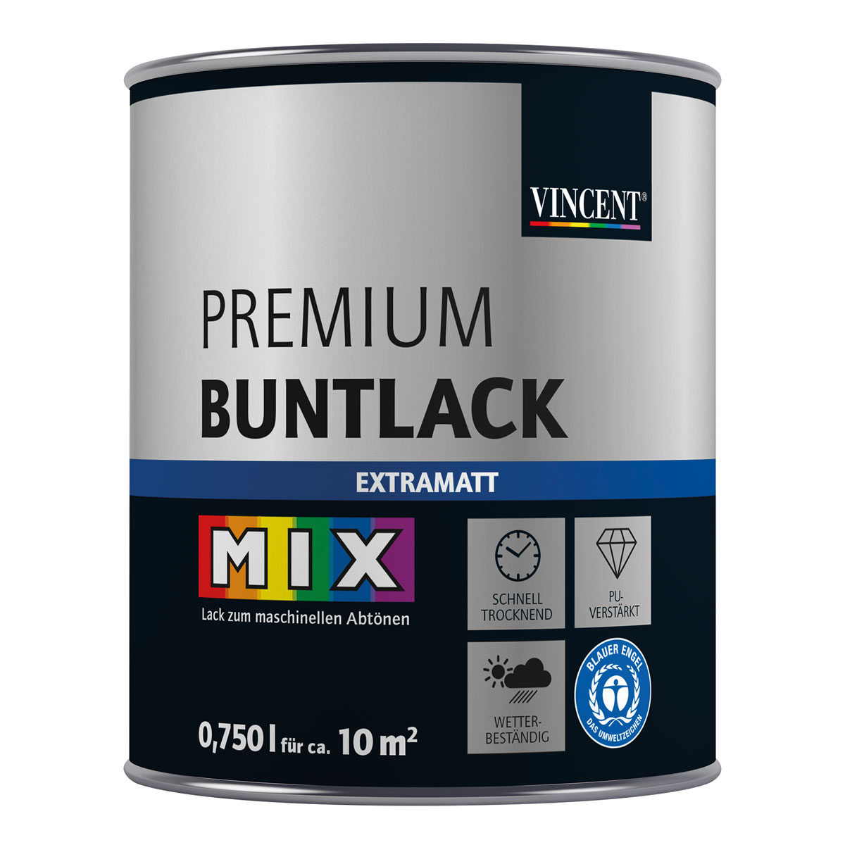 Vincent  Lack Premium Buntlack Mix It extramatt 0,75 l