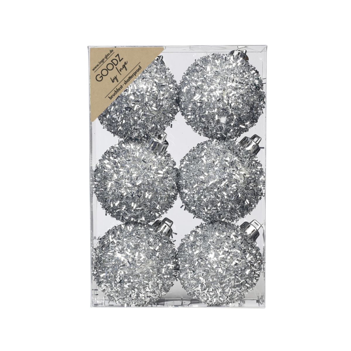 Kugelset 6cm Winter Silver