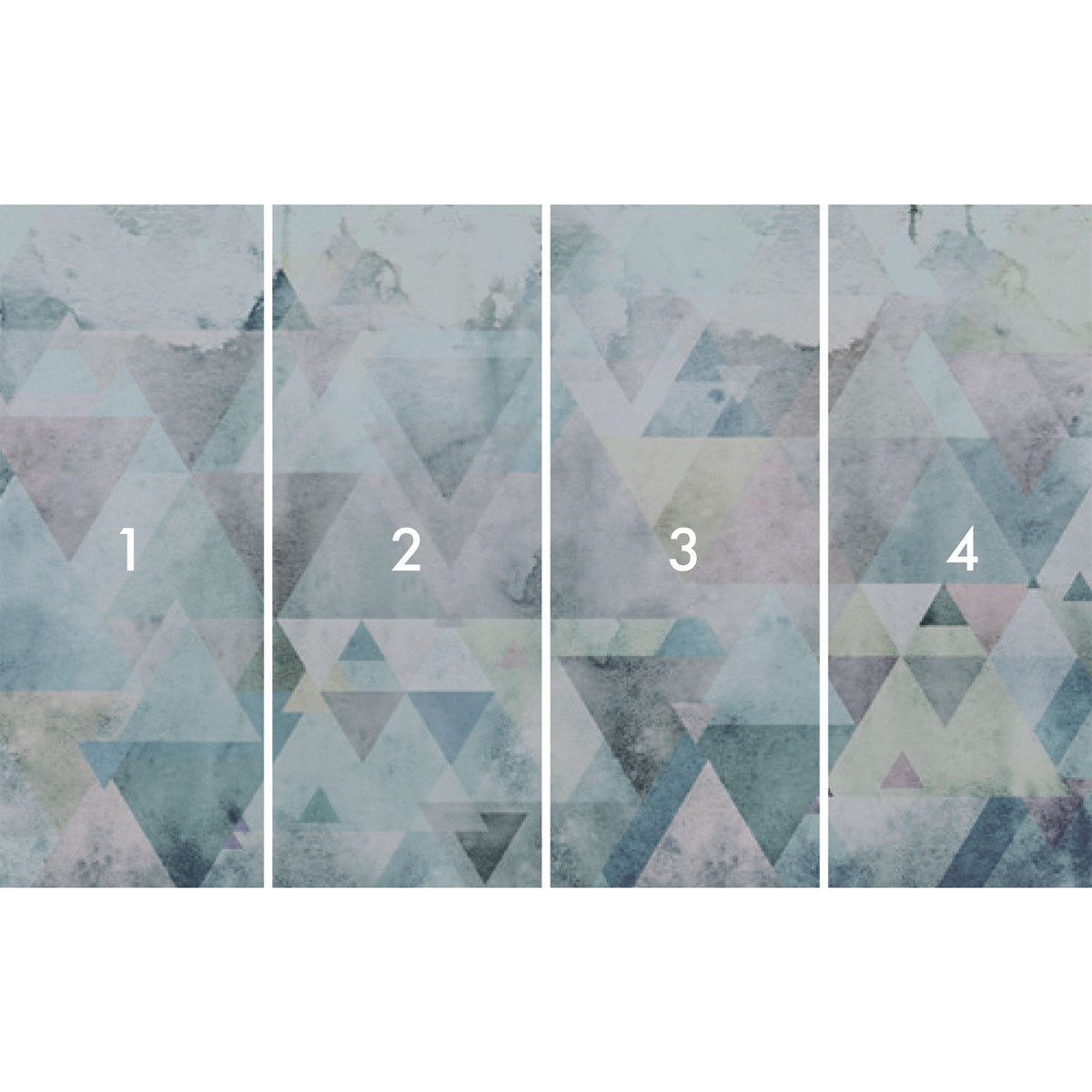 Komar  Vlies Fototapete Triangles Blue 400x250 cm Bild 3