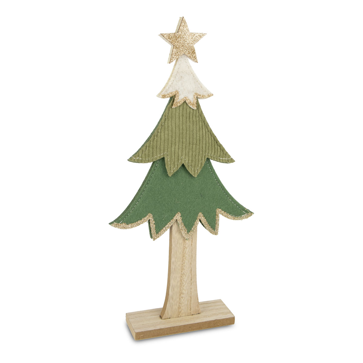 Dekobaum zum Stellen Filz 15 x 4 x 30 cm grün