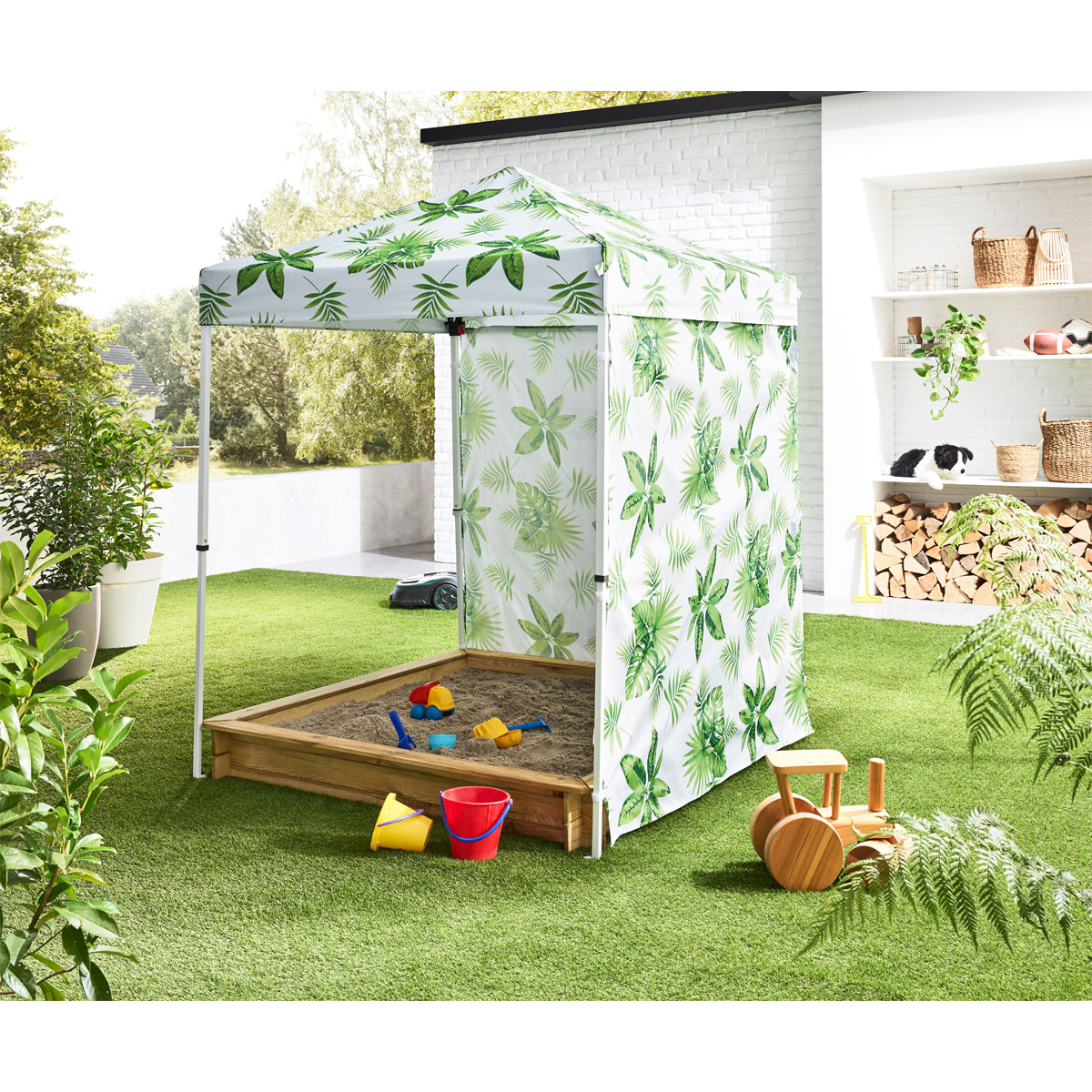 Haveson Push-Up Mini-Faltpavillon PALM LEAF 150 x 150 cm Bild 5
