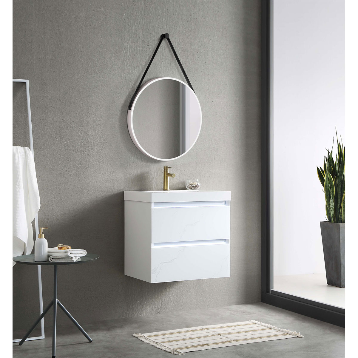 DSK  Design Spiegel Silber Coiffeur White Dm 50 cm Bild 6