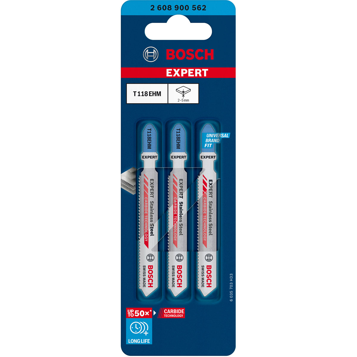 Bosch Professional  Expert Stainless Steel T 118 EHM Stichsägeblatt 3 Stück Bild 2