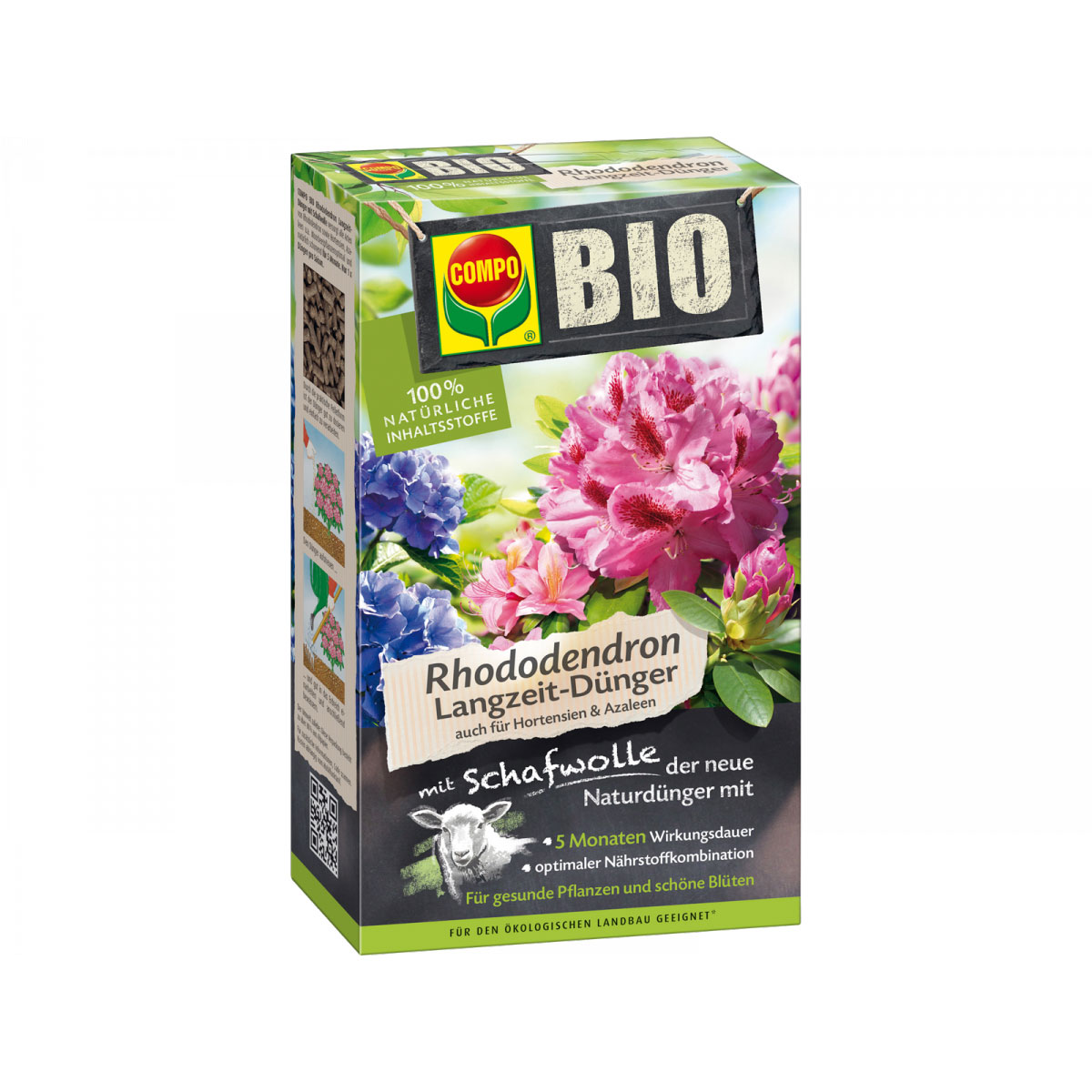 Compo BIO Rhododendron- und Hortensien Langzeit-Dünger mit Schafwolle 0,75 L Bild 2