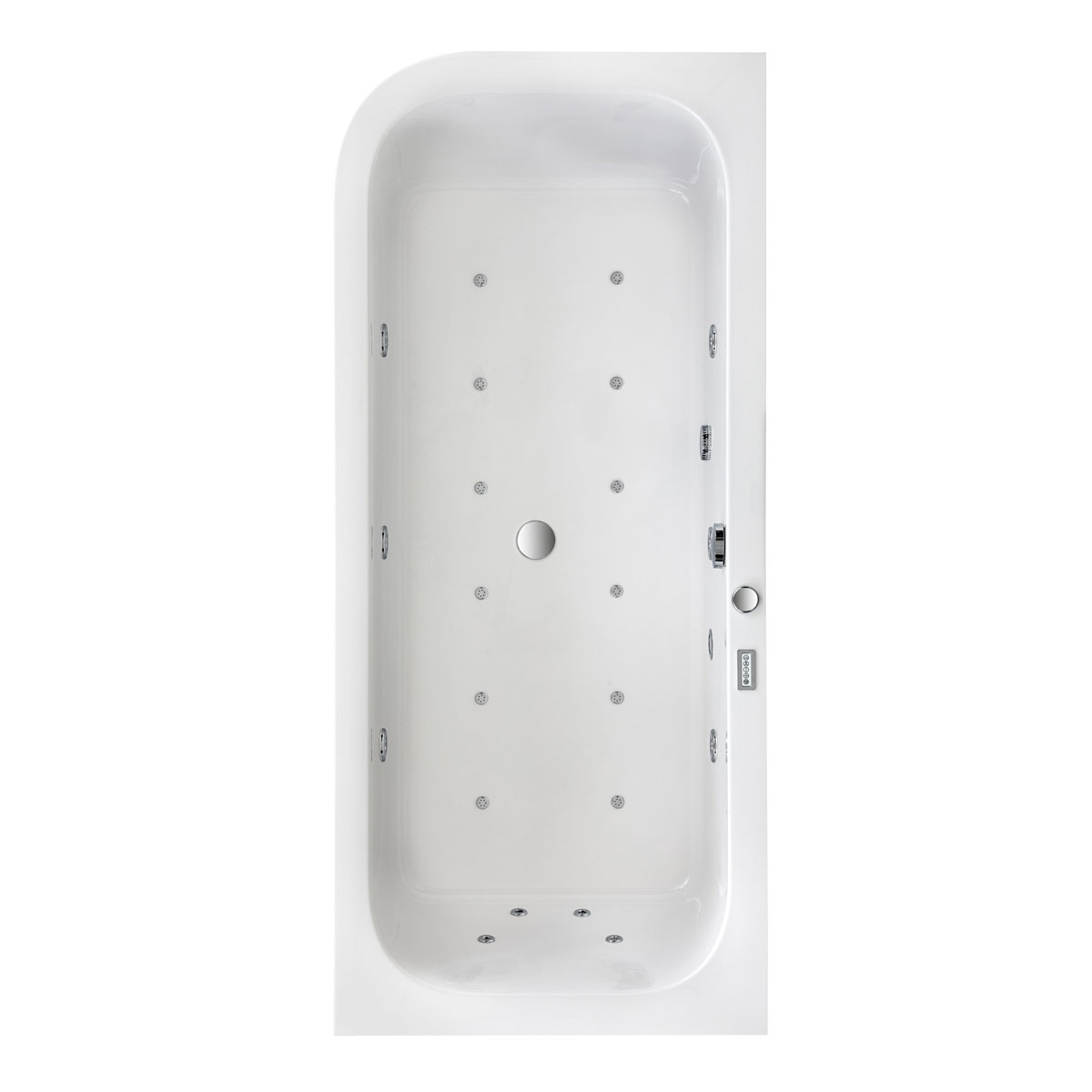 Ottofond Whirlpool-Komplettset Spirit 180 x 80 cm Ausführung links mit Wassereinlauf Bild 1