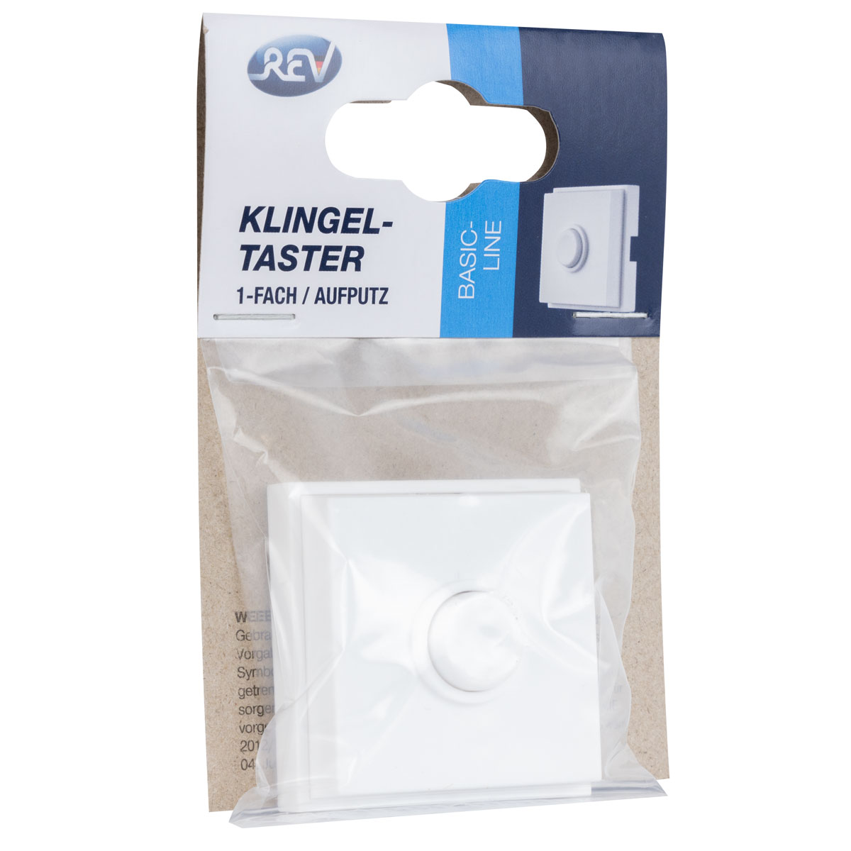 REV Ritter  Klingeltaster Aufputz Kunststoff 1-fach kompakt weiß Bild 3
