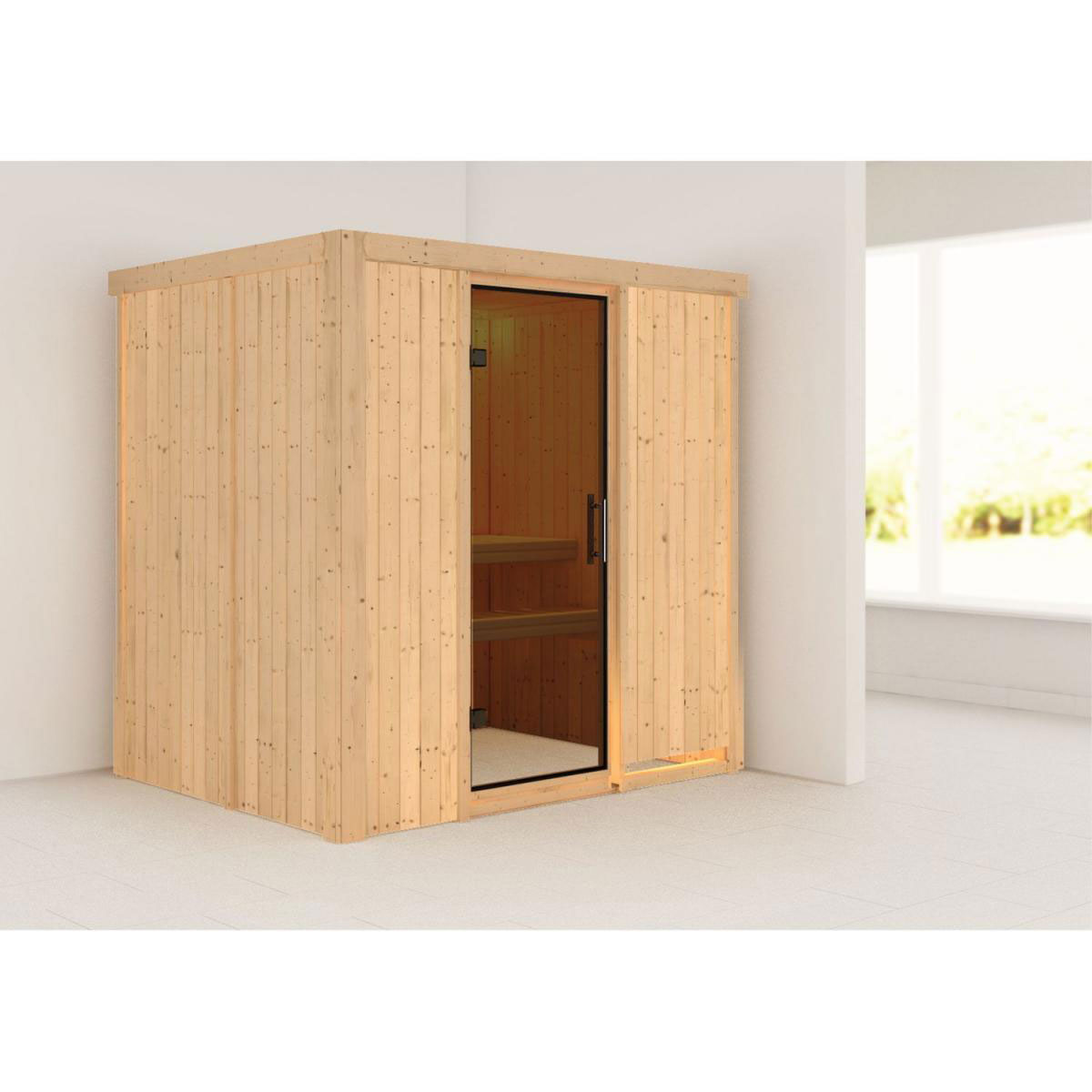 Karibu Bodin Fronteinstieg ohne Ofen ohne Kranz Tür graphit Bild 1