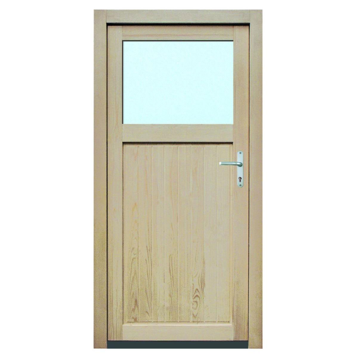 Holz-Nebeneingangstür NET 05 Fichte DIN rechts Bild 1