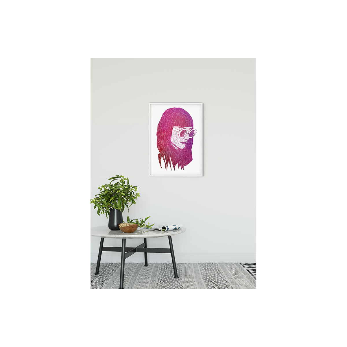 Komar  Wandbild Grid Pink 40x50 cm