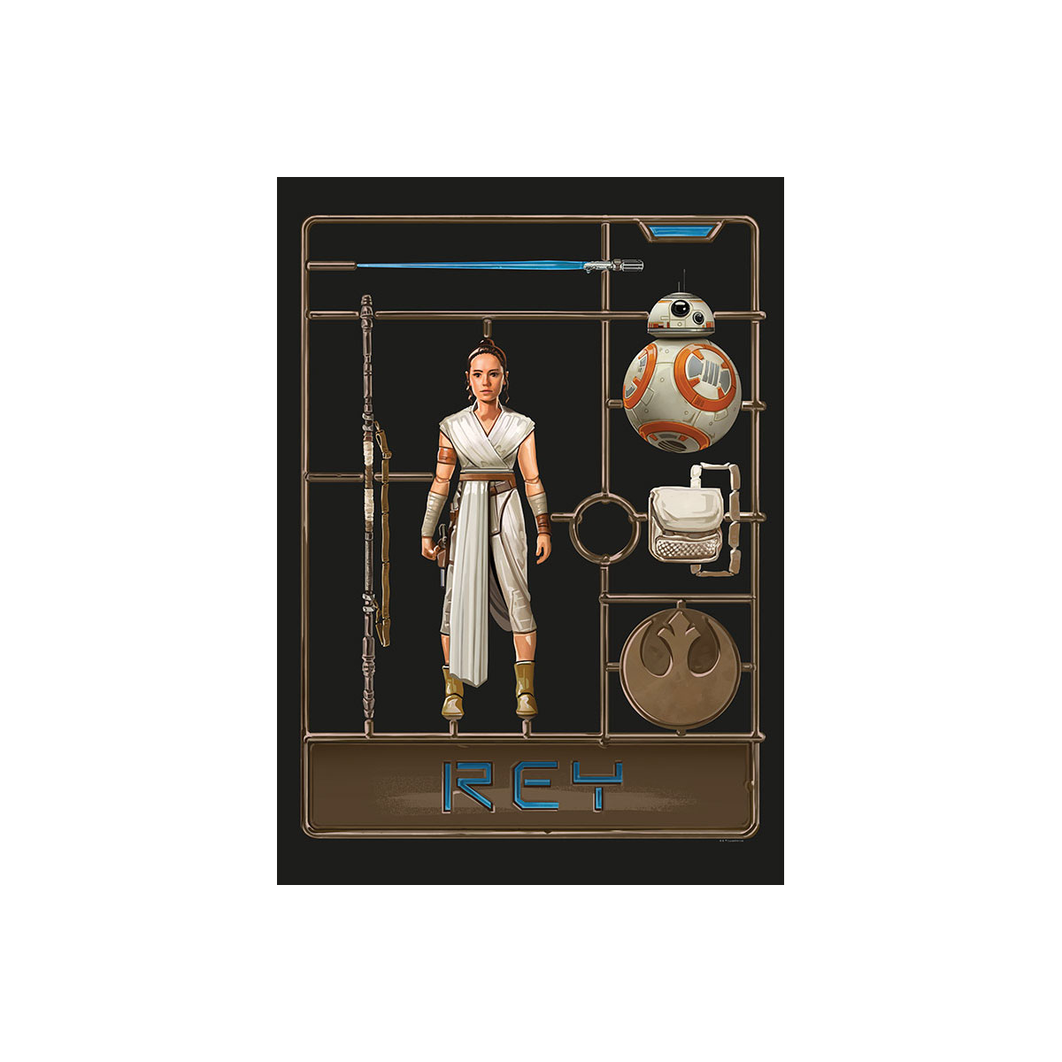 Komar  Wandbild Star Wars Toy Rey 40x50 cm Bild 2