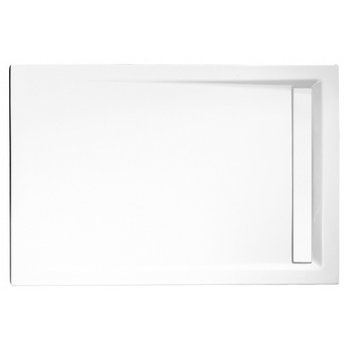 Schulte Schiebetür Master Class inkl Seitenwand 120 x 90 cm weiß Rinne chrom rechts Bild 4