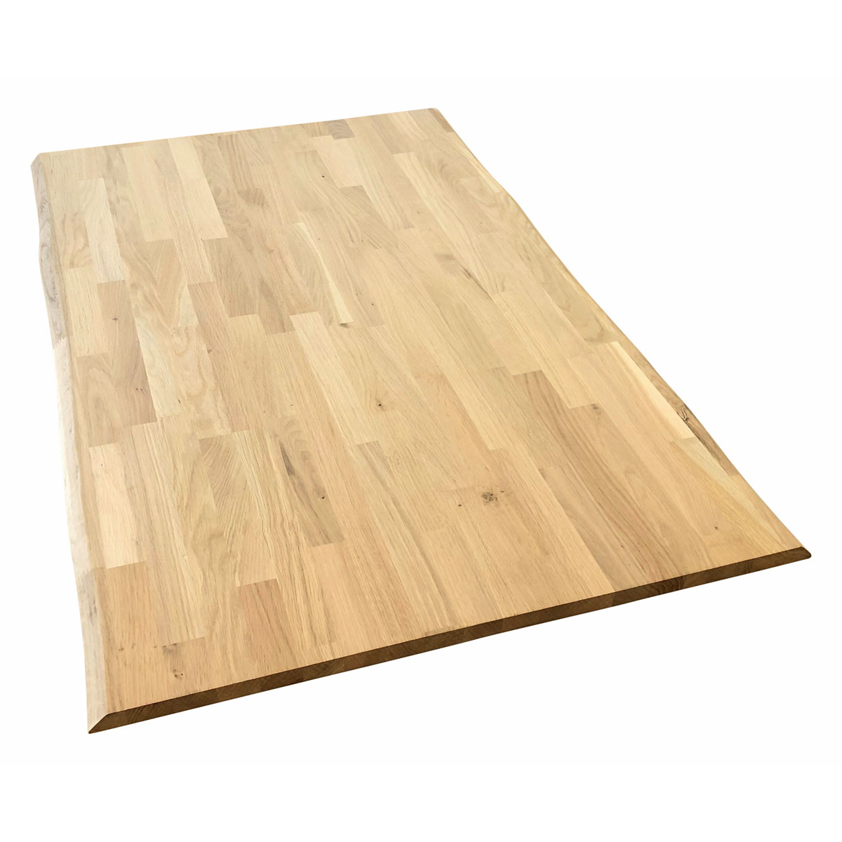 Tischpl Eiche 2 Laengsk Baumkante roh gezinkt 1800 x 800 x 26 mm Bild 2