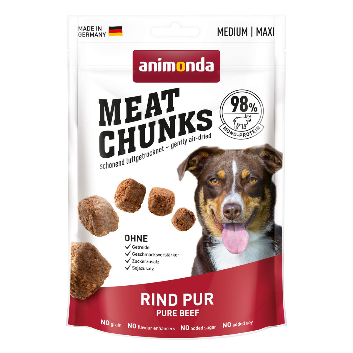 animonda integra Dog Snack Meat Chunks Rind pur 80g