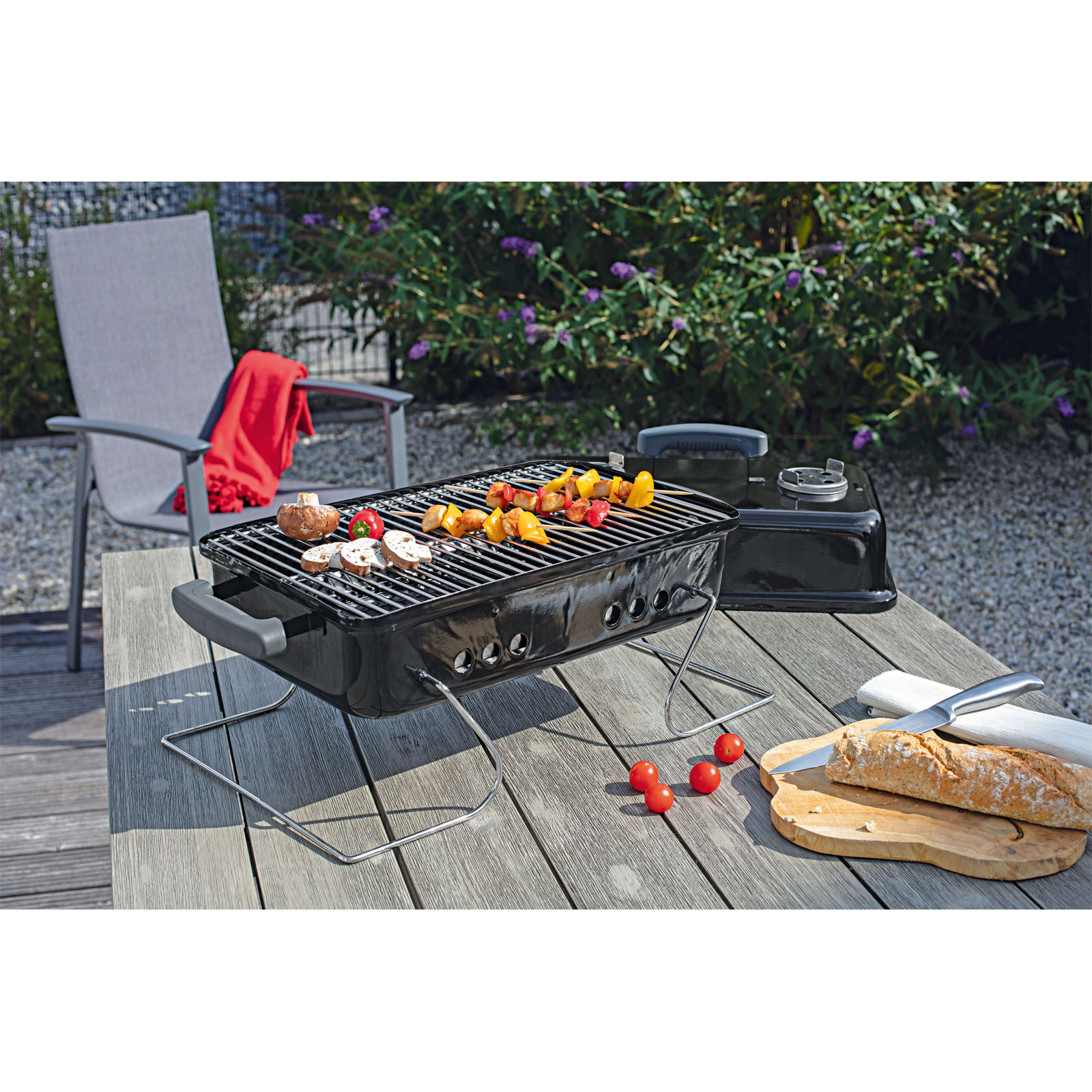 Rothmann Holzkohlegrill Springfield 43,3 x 30 x 30,5 cm schwarz Bild 5