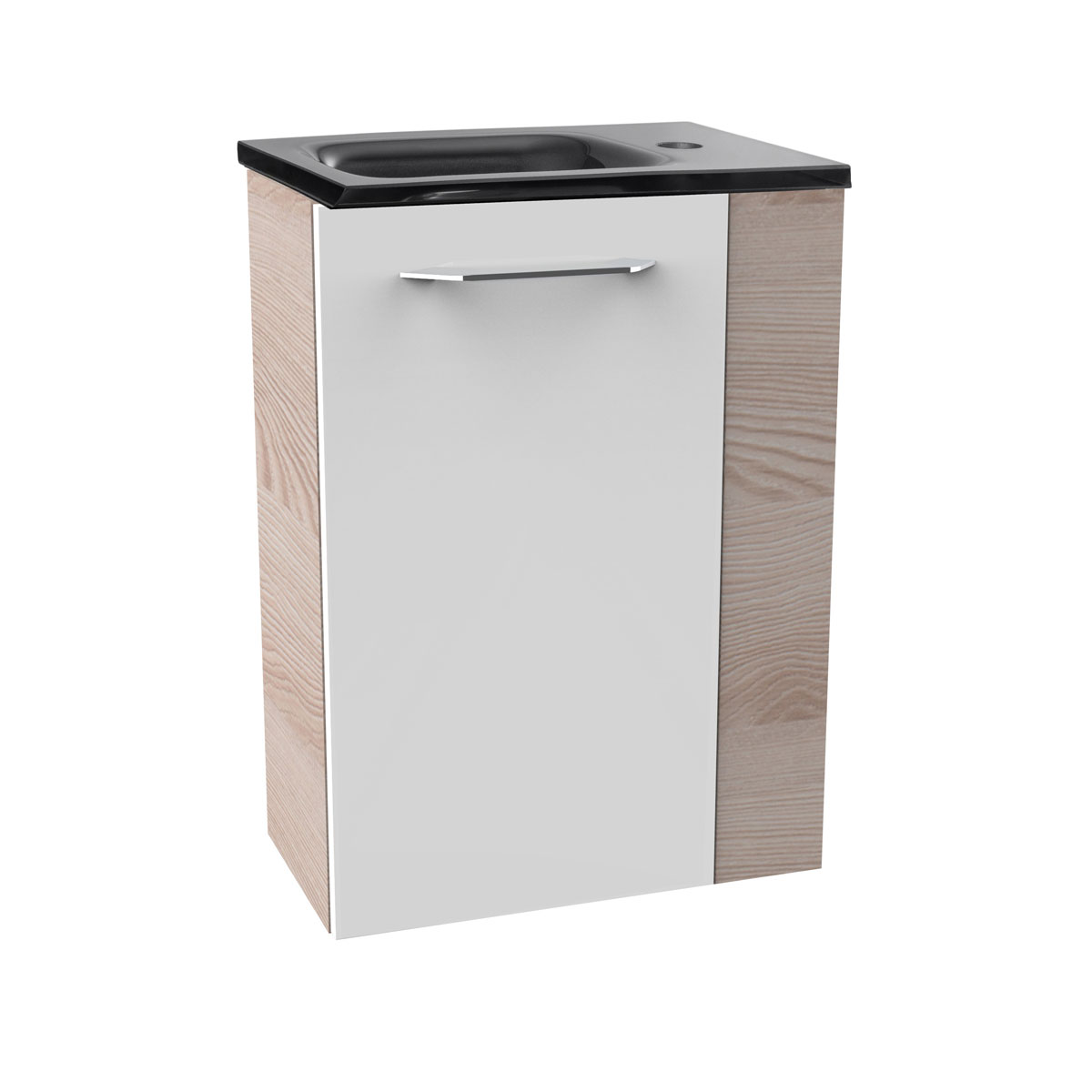 Fackelmann  Gäste-WC Glasbecken SBC 450 x 97 x 250 mm Grau links wie rechts verwendbar Bild 4