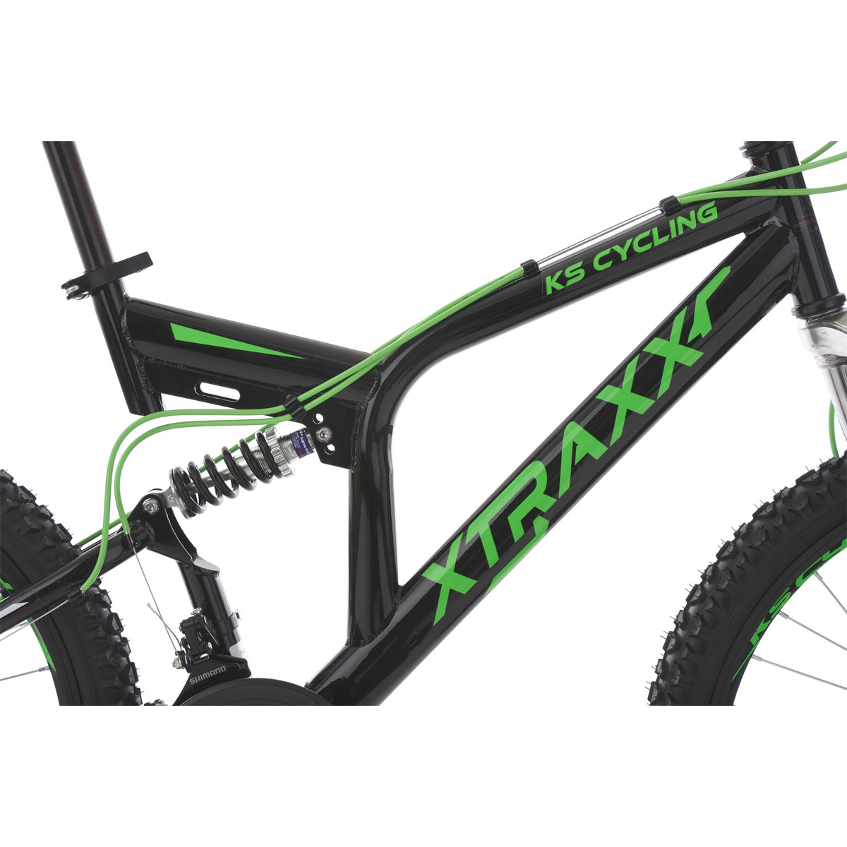 KS Cycling Jugend-Mountainbike Xtraxx Fully schwarz-grün Bild 4