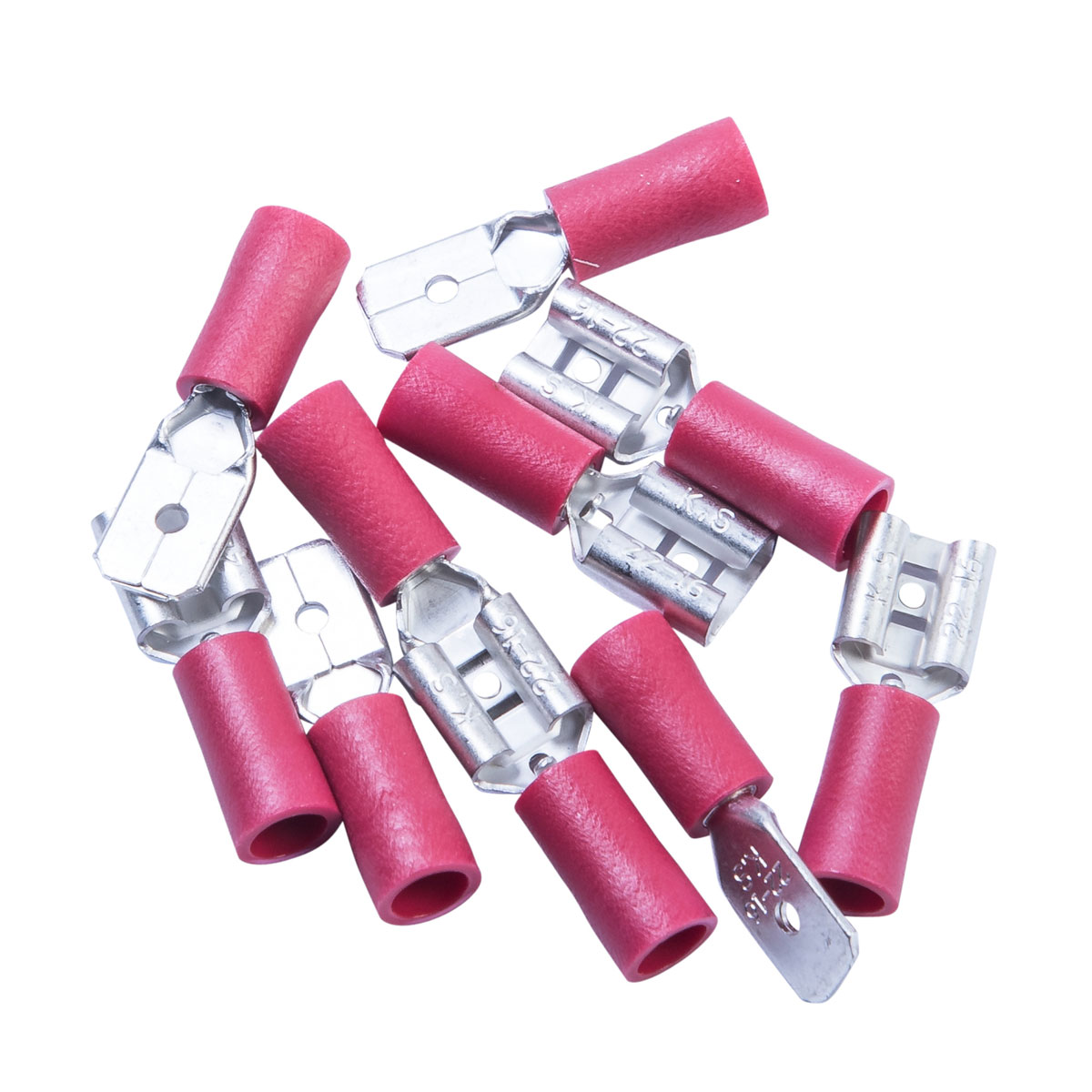 Krone Flachstecker-Sortiment rot 10-teilig