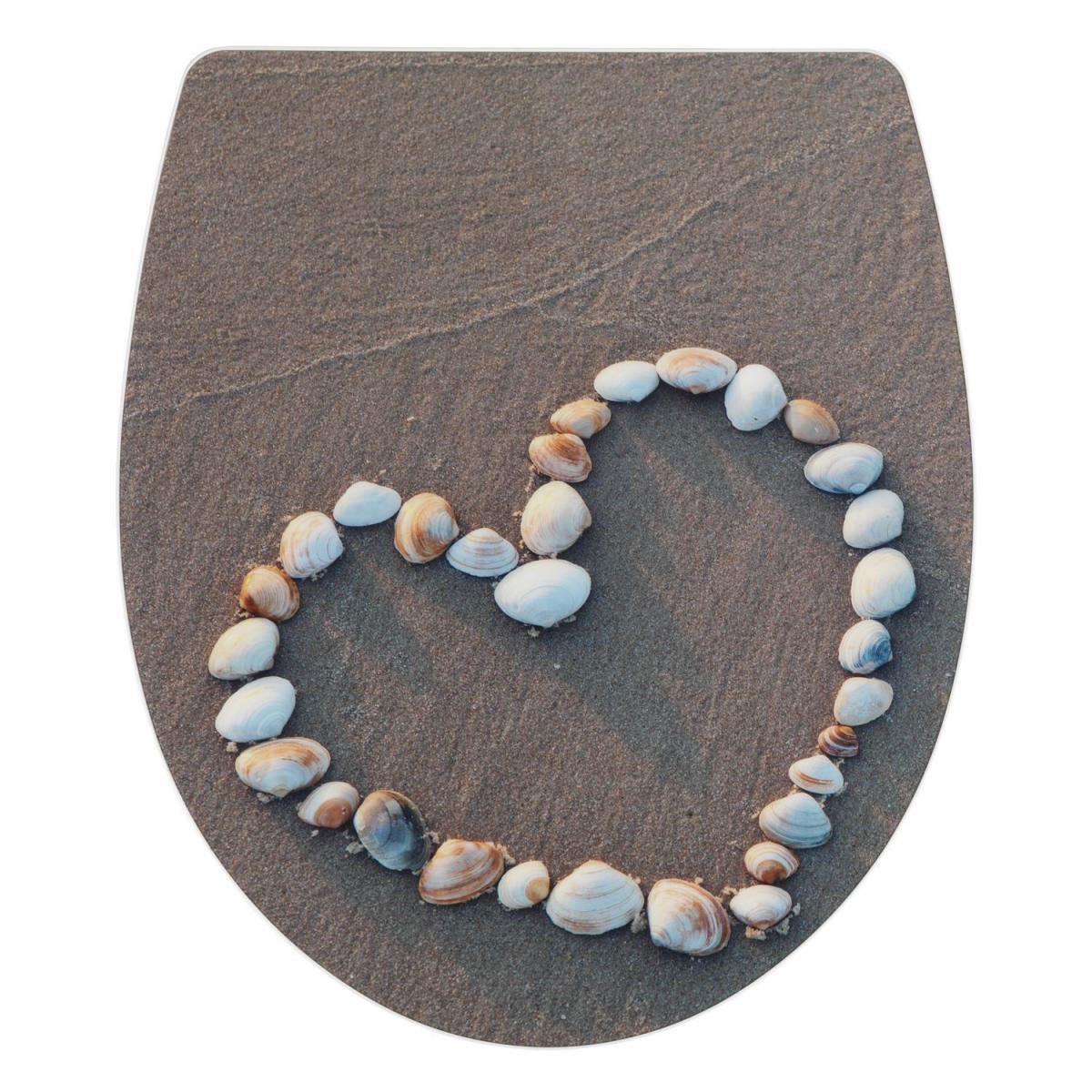 Wenko Premium WC-Sitz Heartbeach antibakteriell mit Absenkautomatik