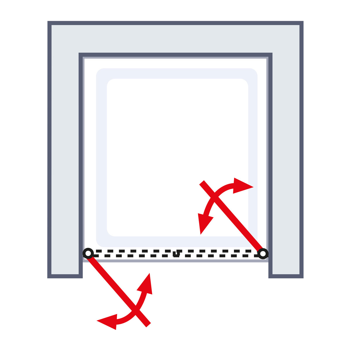 Schulte Pendeltür Alexa Style 2.0 inkl Seitenwand und Duschwanne 90 x 90 cm Bild 6