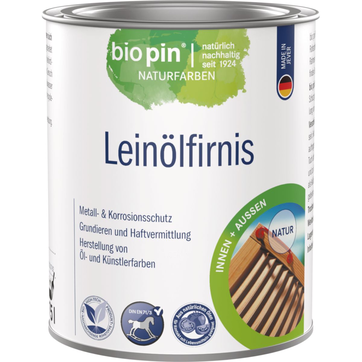 Biopin Leinölfirnis NATUR 0,750 l