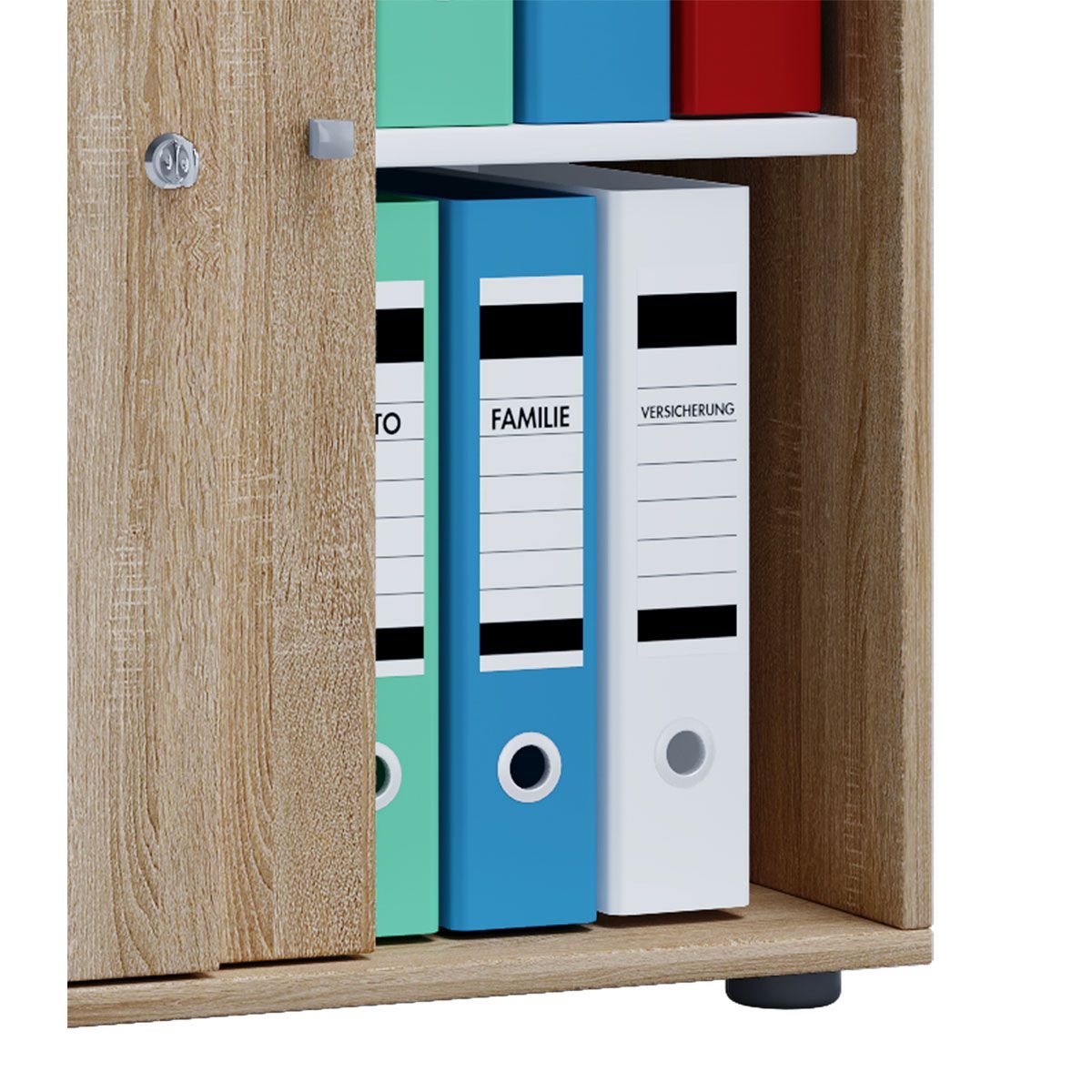 Büroschrank Lona L mit Schiebetüren Sonoma-Eiche Bild 2