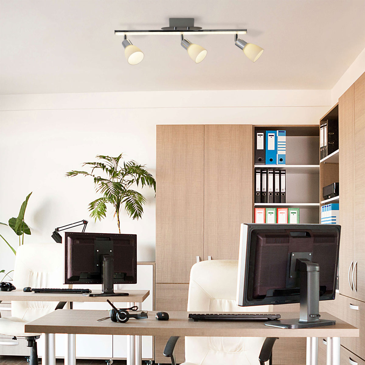 Naeve LED DL Ibiza Metall/Glas/KSchrome LxBxH: 60,5x8x22cm Bild 5