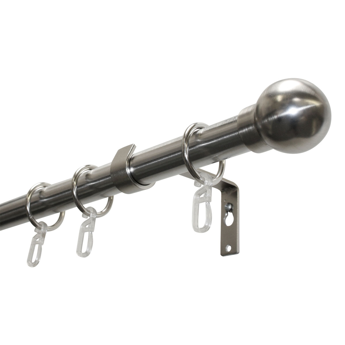 Gardinia Gardinenstange Kugel Durchmesser 1,9 x 160 cm edelstahl Bild 1