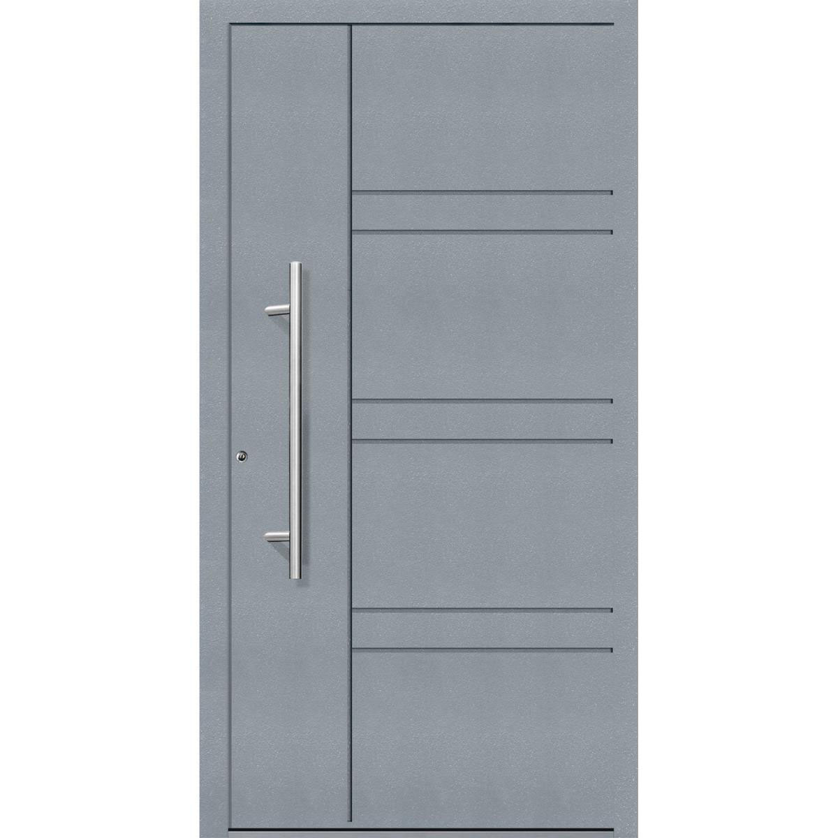 Aluminium Sicherheits-Haustür Cagliari Exklusiv 75 mm grau 100 x 210 cm Anschlag rechts inkl Griffset Bild 1
