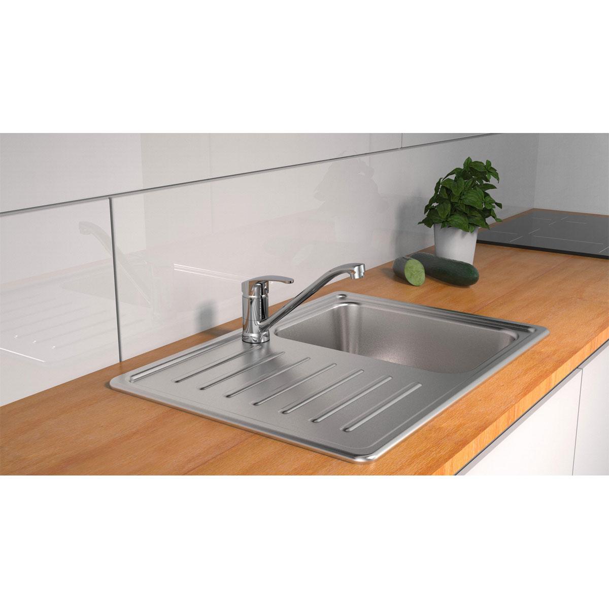 Schütte  Spültischarmatur „Cellino“ Niederdruck chrom schwenkbar Bild 3