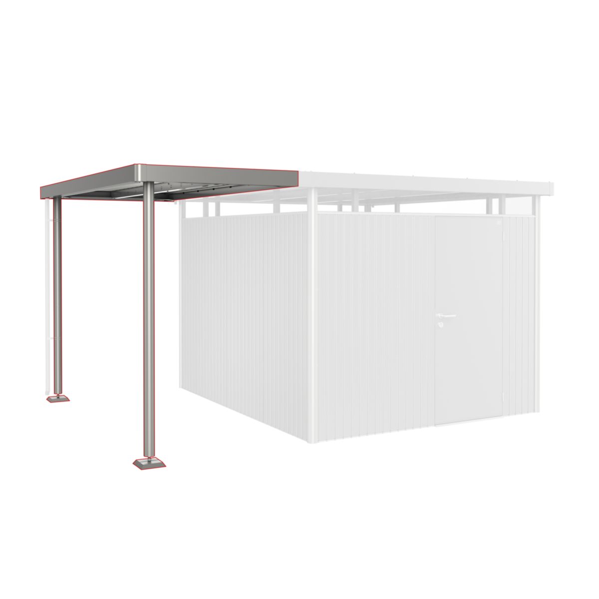 Biohort SEITENDACH GHH H5, H6 Gr. S quarzgrau-metallic