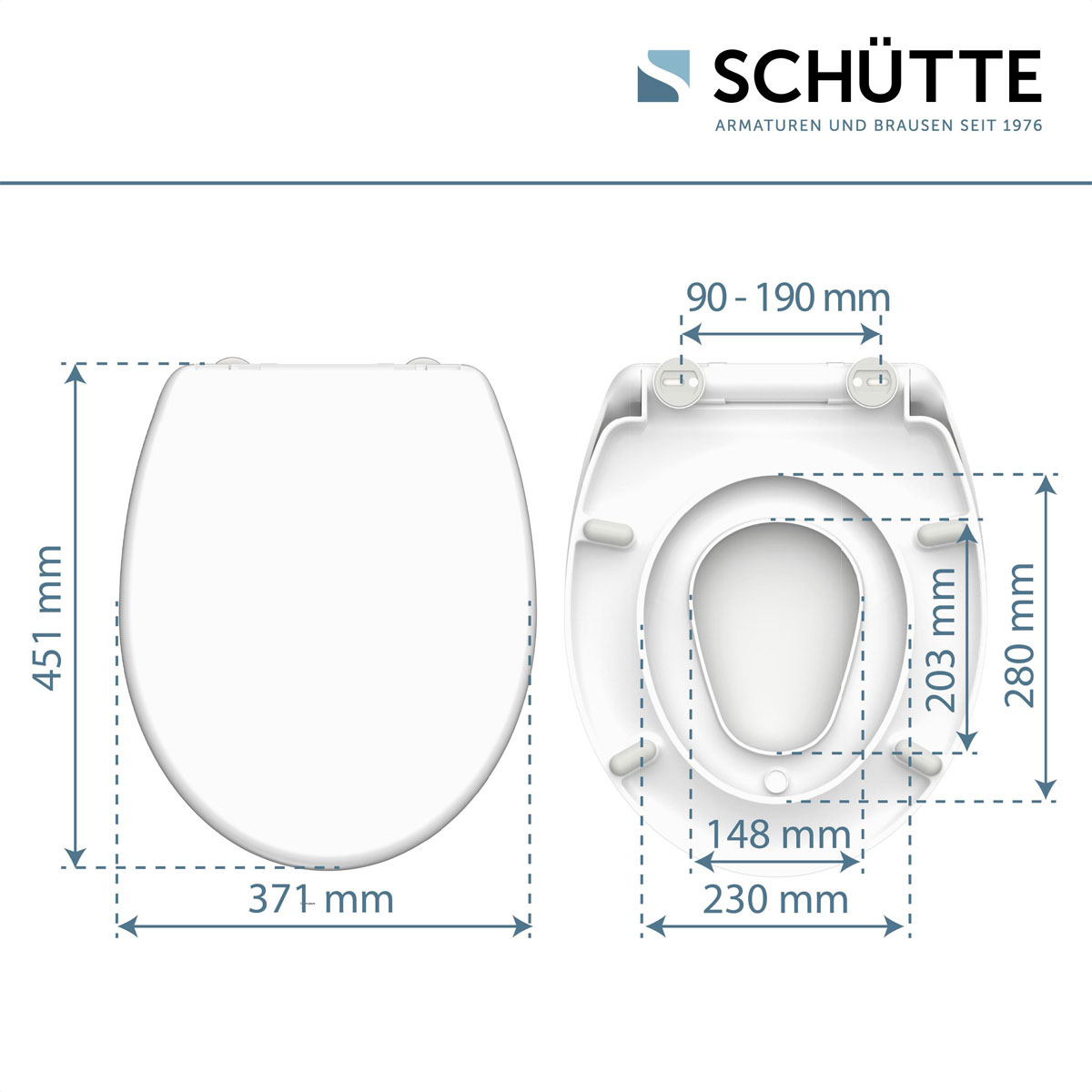 Schütte Duroplast WC-Sitz FAMILY WHITE mit Absenkautomatik und Schnellverschluss Bild 8